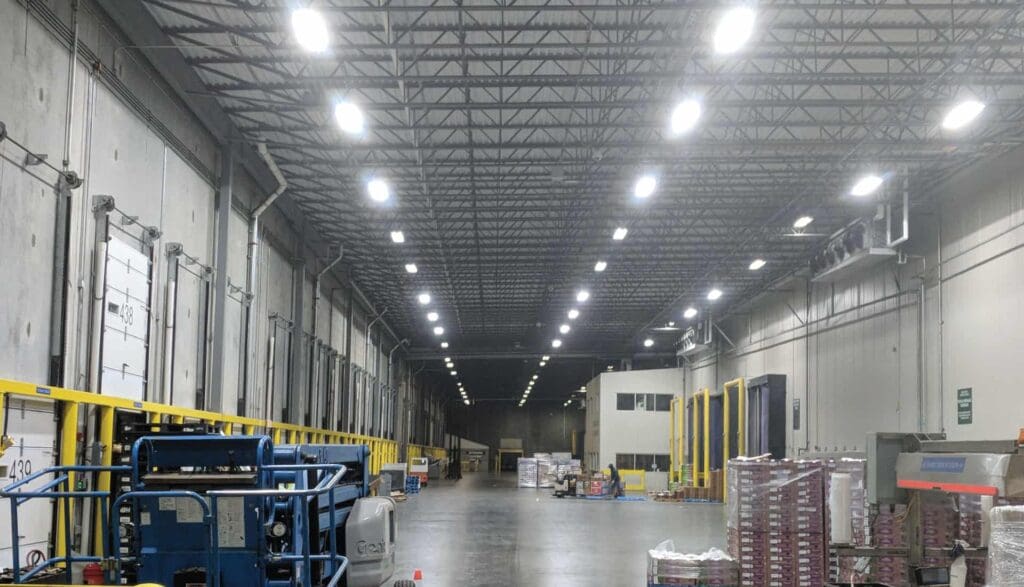 commercial led retrofit at warehouse