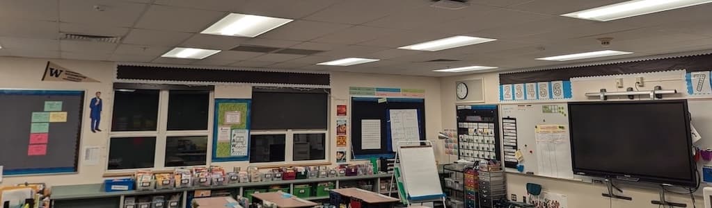 lighting upgrades in a classroom