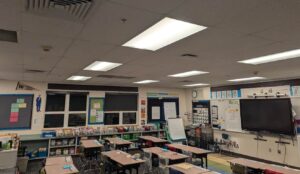 lighting upgrades in a classroom